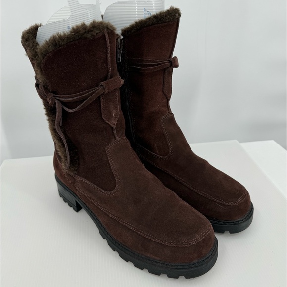 Isotoner Miranda Leather Boots Brown size 8 EUC‎ - Picture 1 of 10